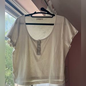 Madewell White Crop Top